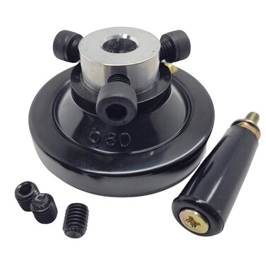 3.15" Ultimate Handwheel (Fits 1/2" or Smaller Shafts) &ndash; Ideal for Swivel Turning, Elevation &amp; Tilting Adjustments, Includes Revolving Handle &amp; Set Screws, Made in Korea