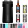 3 In 1 Insulated Universal Can Cooler - Signice Double Walled Vacuum Insulator Stainless Steel Slim Can Cooler for 12 Oz Skinny Tall Standard Regular Can Beer Bottle (Matte Black)