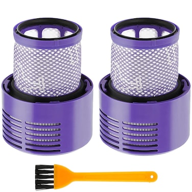 Dyson V10 Cyclone Series Replacement Filter - 2 Pack Washable Hepa Filter for V10 Absolute, Animal, Total Clean, Motorhead, SV12 (Part #969082-01)