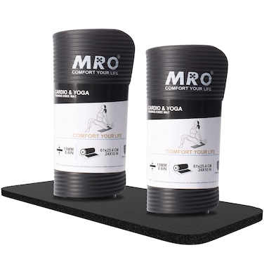 MRO Yoga Knee Pad Cushion &ndash;Premium Exercise Knee Pad - Eliminate Pain During Home Workout - Extra Padding &amp; Support for Knees, Wrists, Elbows - Complements Your Yoga Mat 24''X10''X0.6''