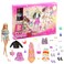 Barbie Advent Calendar with Barbie Doll (12-in), 24 Surprises Including Day-to-Night Trendy Clothing &amp; Accessories, Festive Holiday Themed Packaging for Kids 3 to 7 Years Old