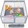 Todale 50&rdquo;&times;50&rdquo; Baby Playpen - Safe Baby Gate, Toddler, Infant &amp; Baby Crib, Play Pen - Portable Floor Playpen for Babies and Toddlers, Anti-Slip Base &amp; Breathable Mesh, Enclosed Baby Play Yard, Gray