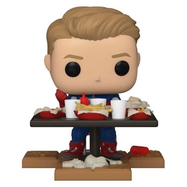 Funko Pop! Deluxe Marvel: Avengers Victory Shawarma Series - Captain America, Amazon Exclusive, Figure 4 of 6