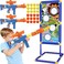 KKONES Shooting Game Toy for Boys - 2 Player Toy Foam Blaster Air Guns, 24 Foam Bullet Balls Popper &amp; Standing Shooting Target, Birthday Gifts for Age 3 4 5 6 7 8 9 10-12 Years Old Kids, Girls