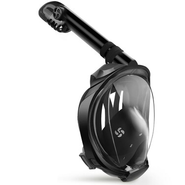 Greatever G2 Full Face Snorkel Mask with Latest Dry Top System,Foldable 180 Degree Panoramic View Snorkeling Mask with Camera Mount,Safe Breathing,Anti-Leak&amp;Anti-Fog