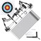 AW Pro Compound Bow Kit 35-70 Lbs Fit Adult Professional Hunting Target Practice Hunting Arrow Bow Archery, Black