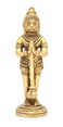 5 Inches Brass Humble Hanuman Statue, Standard, Antique Yellow, 1 Piece
