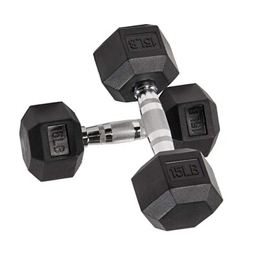 2nd Generation Rubber Coated Dumbbell Weight Chrome Grip Hand Weight, Pairs, Multiple Weight Options