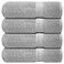 Infinitee Xclusives Luxury 100% Ring-Spun Cotton Bath Towels Set of 4 (27x54 inches) &ndash; Soft, Absorbent &amp; Quick-Drying Towels for Bathroom, Gym, Spa &amp; Hotel Use (Charming Grey)