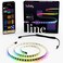 Twinkly Line Extension Kit 5ft, Magnetic and Adhesive Multicolor LED Strip, Pair It with Line Starter Kit, Compatible with Alexa, and Google Home, 16 M+ Colors, App Mapping, Black Wire