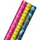 Hallmark Kids Birthday Wrapping Paper (3 Rolls: 75 sq. ft. ttl) Rainbows, Hearts, Flowers on Bright Pink, T-Rex, Dinosaurs, Jungle on Navy Blue, Green, Red, Orange "Happy Birthday" on Yellow