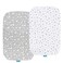 Bassinet Sheets Compatible with Baby Delight Beside Me Dreamer Bassinet, 2 Pack, 100% Jersey Knit Cotton Fitted Sheets, Breathable and Heavenly Soft, Grey and White Print for Baby