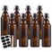 Encheng Amber Glass Bottles with Air Tight Lids 32 oz,Easy Cap Bottles for Beer and Home Brewing,Glass Kombucha Bottles with Stoppers,Swing Top Bottles for Beverages 8 Pack