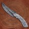 Handmade Damascus Steel Hunting Knife Blank Blade Fire Storm Pattern 9.5 Inches, Knife Making Supplies (Damascus)