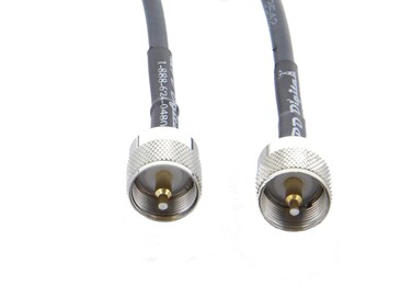 MPD Digital I RG8X Coax Cable I UHF PL259 Male to UHF PL259 Male Connector I 50 Omh I RF, CB &amp; AIS Mini-8, Jumper I Made in the USA I Black, 10 FT