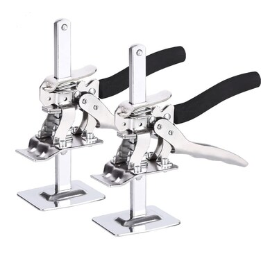 2 Packs Hand Lifting Tool Jack, Labor-Saving Arm Jack, The Height Raised by 5-100mm, Door Panel Drywall Lifting Cabinet, Up to 220 lb, Board Lifter, Tile Height Adjuster