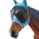 Harrison Howard CareMaster Pro Luminous Horse Fly Mask Large Eye Space Standard with Ears UV Protection for Horse Sky Blue Full Size