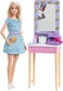 Barbie: Big City, Big Dreams &ldquo;Malibu Doll (11.5-in, Blonde) and Backstage Dressing Room Playset with Accessories, Gift for 3 to 7 Year Olds