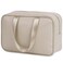 PU Leather Large Travel Toiletry Bag Women Toiletries Bag Skincare Bag Makeup Bag Organizer Make up bag Cosmetic Bag Medicine Bag for Girls (Large, Brown)