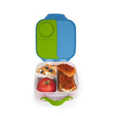 b.box Mini Lunch Box for Kids: Lightweight Bento Box, Lunch Snack Container with 2 Leak Proof Compartments. Ages 3+ School Supplies, BPA Free (Ocean Breeze, 4&frac14; cup capacity)