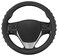 Motor Trend FlexGrip Gray Steering Wheel Cover for Cars &ndash; Standard 15 inch Car Steering Wheel Cover, Gray and Black Steering Wheel Protector for Auto Truck Van SUV