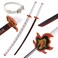 Bowen Demon Slayer Sword Real Metal,40.5-Inches Katana,Carbon Steel Samurai Sword Cosplay Anime Original Texture