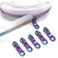 #5 White Rainbow Zipper Tape 10 Yard White Zipper Tape by The Yard #5 Zipper Roll Nylon Coil Zippers for Sewing with 15 pcs Colorful Zipper Pulls Long Zippers for Purses and Bags Craft