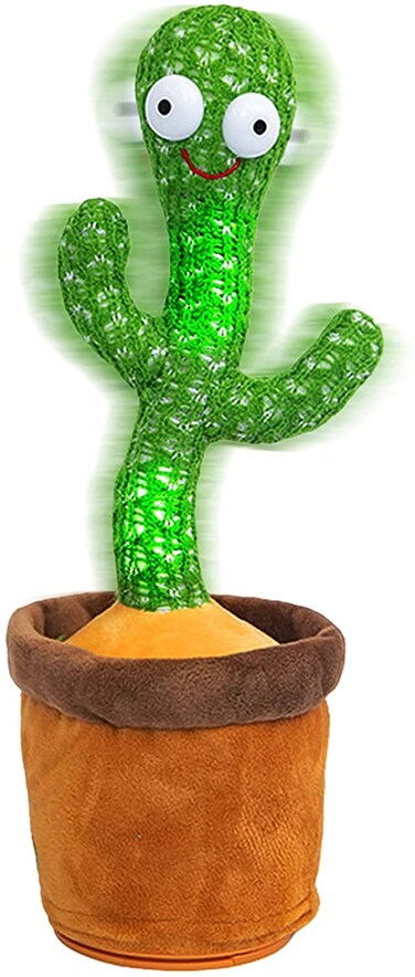 2023 Dancing Cactus Toy Bluetooth [Play Your Songs] Record Repeating What You Say, Rechargeable Singing Talking Cactus Toy Gifts for Baby Boys and Girls