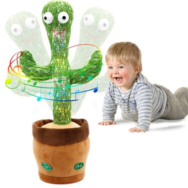 Dancing Cactus, Dancing Cactus Toys, Electronic Plush Toys With Lights, Plush Toys That Repeat Your Words, Educational Toys Suitable for Early Education, And Cactus Plush Toys for Decoration