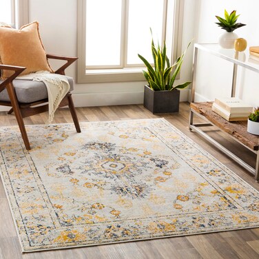 Livabliss Delney Oriental Area Rug,5'3" x 7'1",Yellow