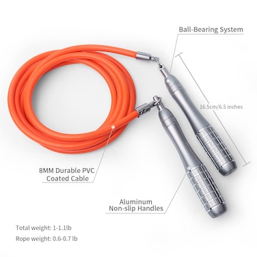 Hererope Weighted Jump Ropes for Women &amp; Men, 1/4LB Heavy Jump Ropes, Durable Jump Rope Weighted, Best for Fitness, High-Intensity Strength Workouts, crossfit, Boxing