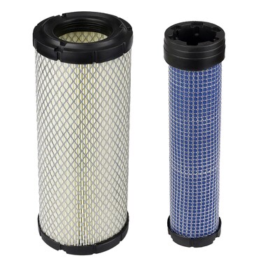 25 083 01-S Outer Air Filter &amp; 25 083 04-S Inner Filter Compatible with Kawasaki 11013-7020 11013-7019 11013-7044 11013-7045 Kubota TA040-93230 TA040-93220 Lawn Mover M131802 M131803