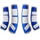 Harrison Howard Horse Fly Boots Leg Guards Fly Boots Protection Set of 4 Aquamarine Large Full Size