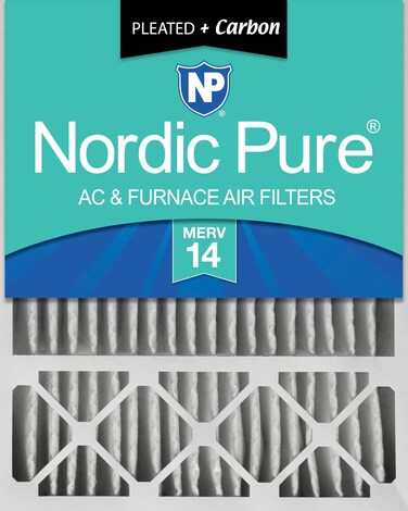 Nordic Pure 20x25x5 (19_7/8 x 24_7/8 x 4_3/8) Honeywell Replacement Air Filters MERV 14 Plus Carbon 1 Pack