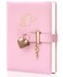 CAGIE Diary with Lock and Key for Girls Heart Shaped Girls Diary for Women Kids A5 Secret Notebook with Lock for Writing Travel Gifts, 5.3 x 7 inches, Pink