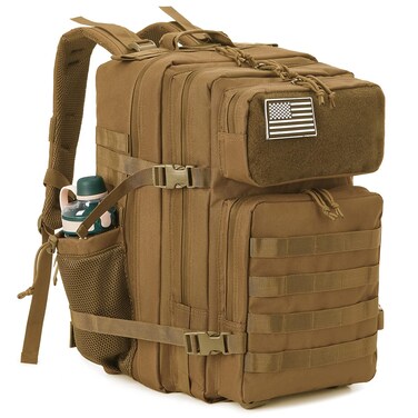 QT&amp;QY 25L/35L/45L Military Tactical Backpack For Men Molle Daypack 3 Day Bug Out Bag Hiking Rucksack With Bottle Holder