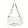 Womens PVC Clear Purse Handbag with Chain Stadium Approved Clear Bag See Through Bag for Working and Concert