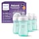Philips Avent Natural Baby Bottles with Natural Response Nipples (Medium Flow, Flow 3), 9oz, Teal, 4-Pack, SCY903/44