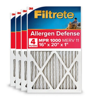 Filtrete Micro Allergen Reduction Filters 9800-4pk, 16 in x 20 in x 1 in (40.6 cm x 50.8 cm x 2.5 cm)