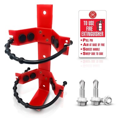 Fire Extinguisher Mounting Bracket Heavy Duty Wall Mount Bracket for 2.5 lb &amp; 5 lb Fire Extinguishers - Mount in Your Car, Boat, or Off-Road Vehicle - Fits Most Popular Brands (Pack of 1)