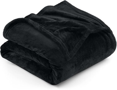 Utopia Bedding Fleece Blanket King Size Black 300GSM Luxury Anti-Static Fuzzy Soft Microfiber Bed Blanket (90x102 Inch)
