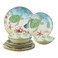 UPware 12 Piece Sea Turtle Melamine Dinnerware Sets, Outdoor Dishes Set, Plates and Bowls Sets, Service for 4, Multicolor
