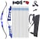 68" Bow and Arrows for Adults &amp; Youth Beginner Archery Takedown Recurve Bow Athletic Bow Competition Longbow Metal Riser Right Hand for Outdoor Shooting Training Practice (Blue, 20lb)