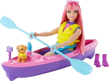 Barbie It Takes Two Doll &amp; Accessories, Playset with Kayak, Puppy &amp; More, Daisy Doll with Curvy Body &amp; Pink Hair