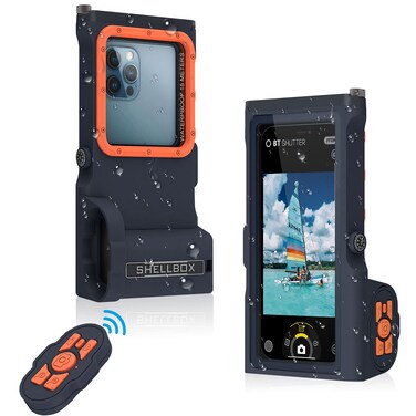 Willbox Professional Remote Control Diving Phone Protective Case, Outdoor Swimming Snorkeling Surfing Underwater Photo Video Housing for No More Than 6.9 Inch Smartphones