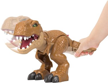 Fisher-Price Imaginext Jurassic World Dinosaur Toy Thrashin&rsquo; Action T. rex Figure with Chomping Action for Pretend Play Kids Ages 3+ Years​