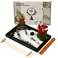 Mini Meditation Zen Garden Kit - Japanese Tabletop Rock Sand Chakra Buddha Garden Home Office Desk Decor Gifts for Father Mother Birthday - Sandbox w/Rake Tool Accessories