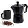 Mixpresso Aluminum Moka Stove Coffee Maker With Coffee Mug, Moka Pot for Gas &amp; Electric Stove Top, Classic Italian Espresso Maker, 3 Cup 5 oz