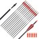 Carbon Arrow Hunting Target Practice Arrows 26 28 30 Inch with Removable Tips for Compound &amp; Recurve Bow Spine 500 6/12PCS