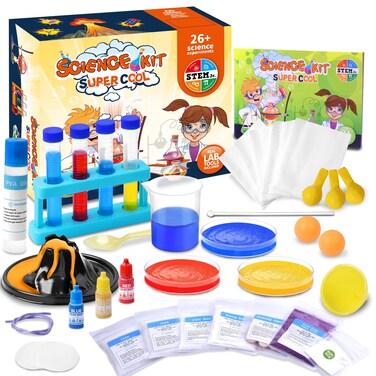 Science Kit for Kids, 26+ Science Lab Experiments, DIY STEM Educational Learning Scientific Tools, Best Birthday for Kids Aged 3 4 5 6 7 8 9 10 Years Old Boys Girls (26+)